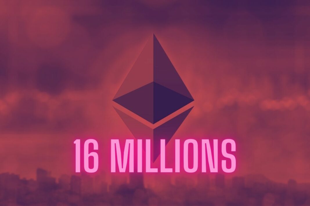 Les Ether (ETH) jalonnés passe à 16 millions d’ETH à la mi-janvier 2023 - canva